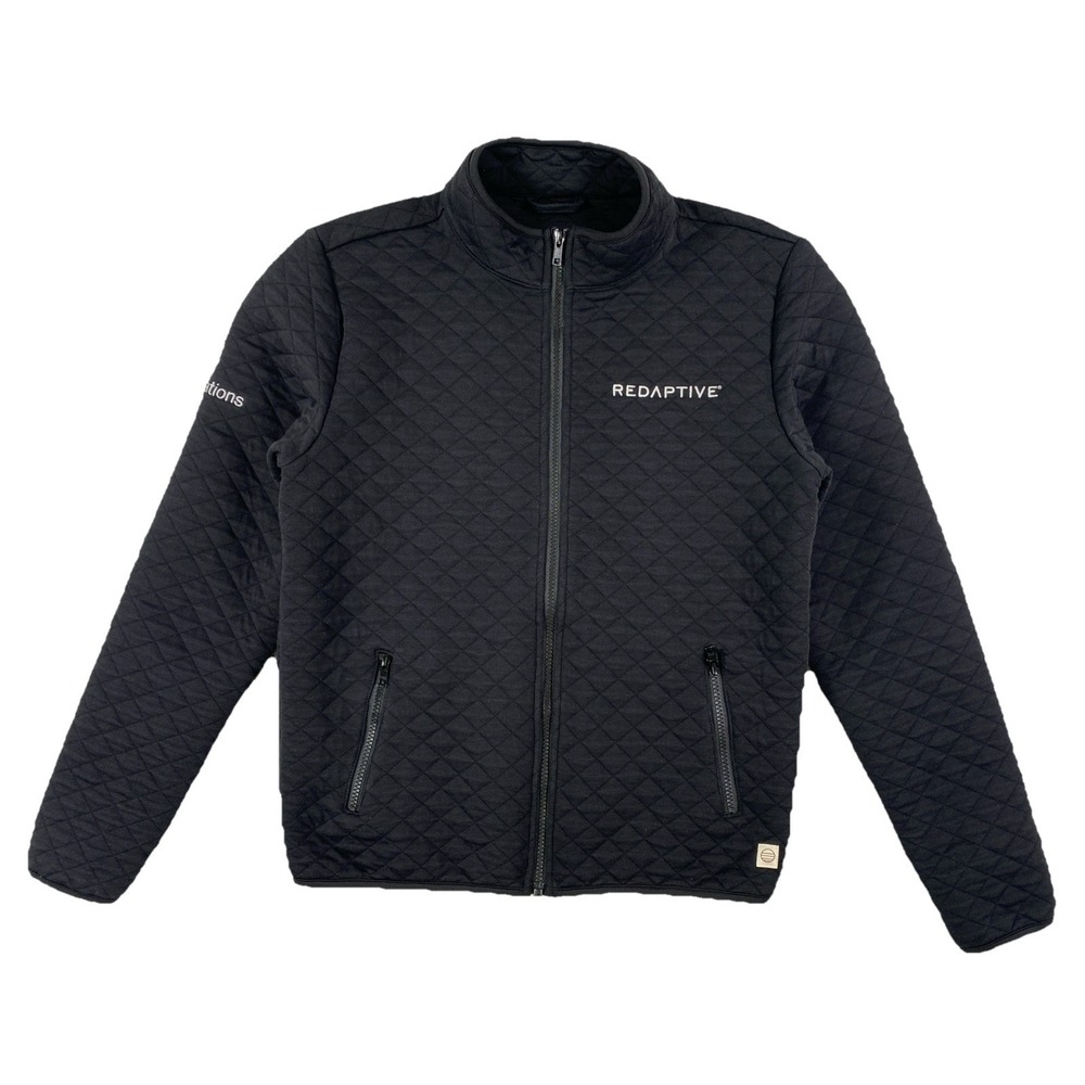 Marine Layer Corbet Quilted Jacket Men's Small Black Full Zip * Corp Logo